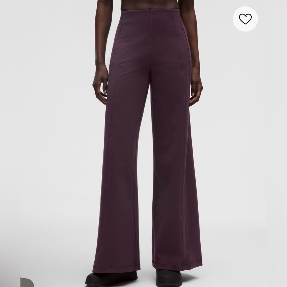 Lululemon Define High Rise Wide Leg Pant in Black Plum EUC XL